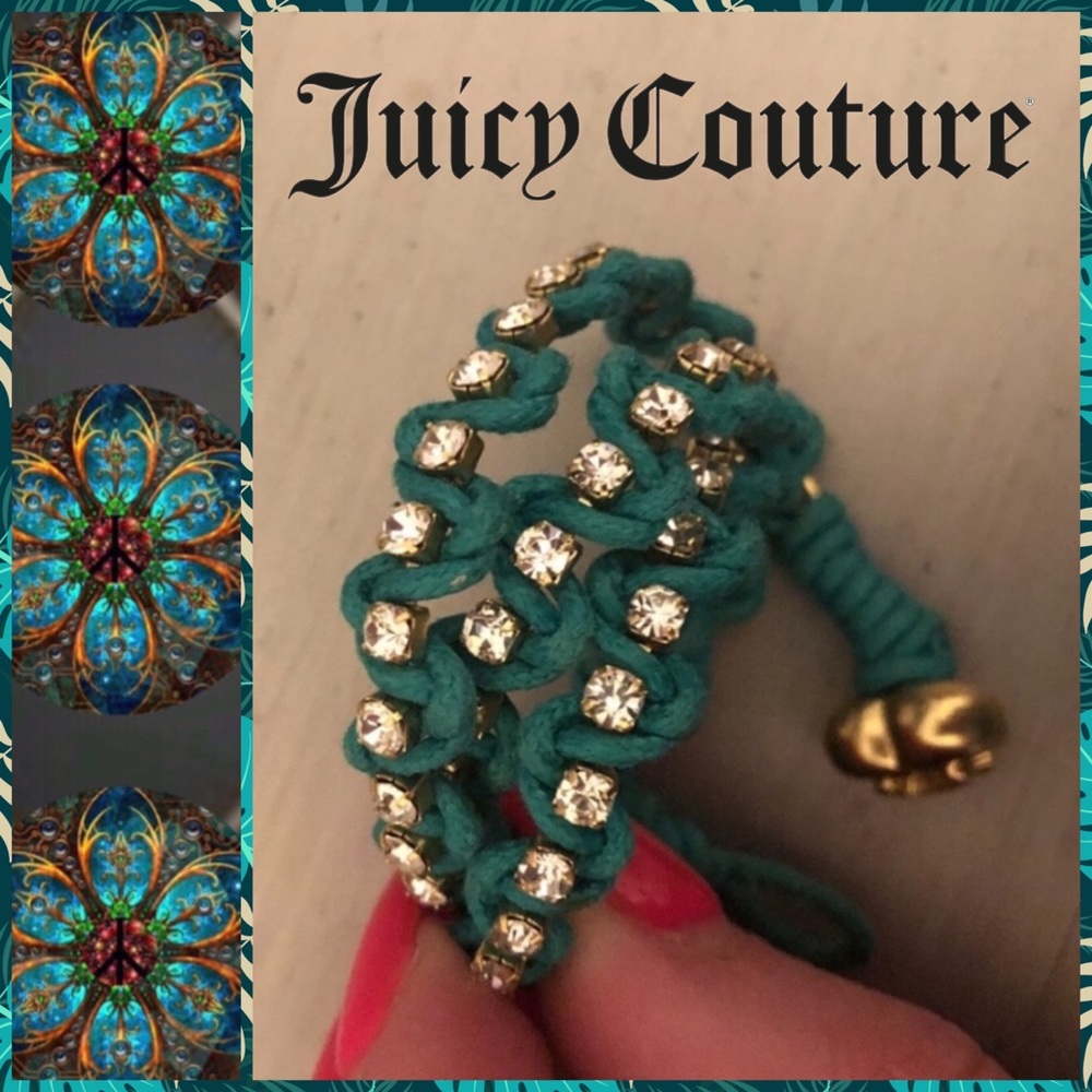 ⚜️•🏆HP🏆• Juicy Couture Teal Rhinestone Bracelet
